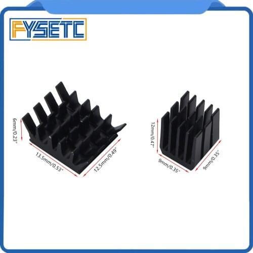 1 Set / 2pcs Raspberry Pi Heatsinks Cooler Aluminum Black With Adhesive Heat Sink Set Kit For Cooling Raspberry Pi 3 / 2 Model B