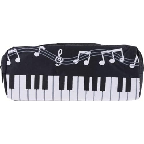 2021 New Music Notes Piano Keyboard Pencil Case Large Capacity Pen Bags Stationery Office