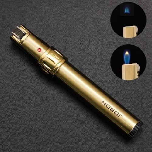 Jobon gas inflate lighter MINI slender grinding wheel cigarette lighter jack-o'-lantern flying fire