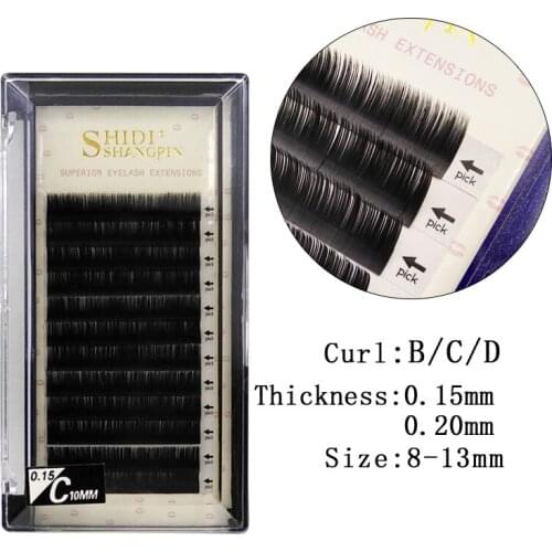 NEW 12Rows Faux mink individual eyelash extension cilia lashes extension for professionals soft mink eyelash extension