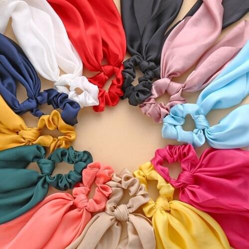 Scrunchie hair accessories hair scrunchies pack baby girl hair ties korean bows for girls turban gift