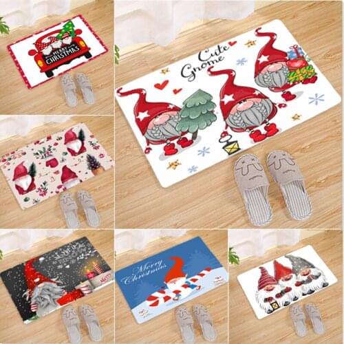 Santa Claus Christmas Mat Outdoor Carpet Merry Christmas Decoration for Home Christmas 2021 New Year 2022 Navidad Ornaments Xmas