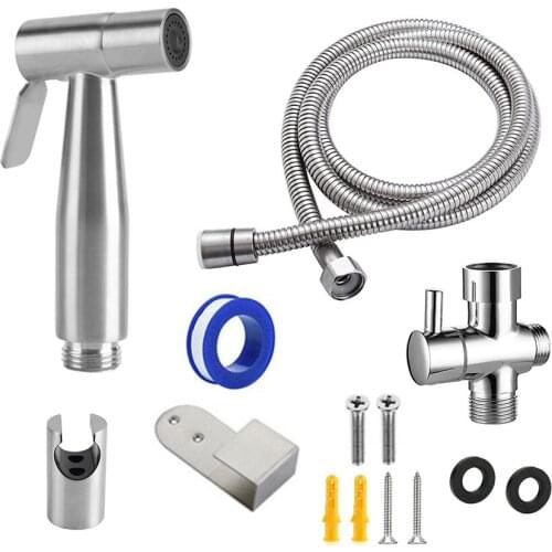 Bathroom Toilet Seat Butt Anal Plug Sprayer Bidet Stainless Steel Enema Hygienic Shower Nozzle on Member Anus Penis Plug