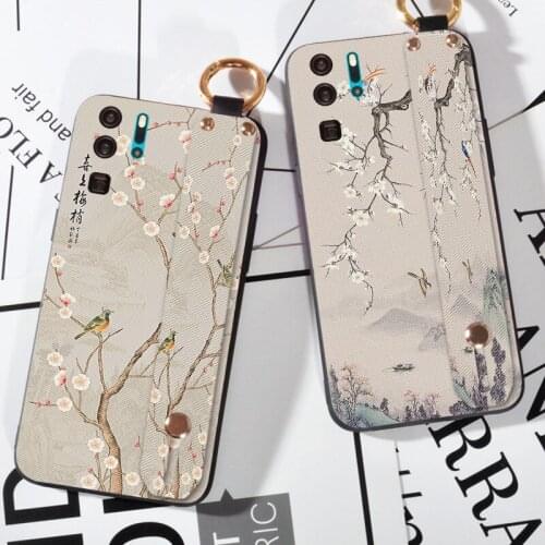 Silicone Wristband Case For Huawei Honor 10i 20 Lite 20 S 30 Pro Plus Flower Phone Holder Cover For Huawei P20 Lite P30 Pro