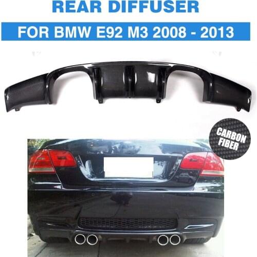 Carbon Fiber Auto Rear Bumper Lip diffuser Spoiler for BMW 3 Series E92 M3 2008 - 2013 Car Tuning Parts