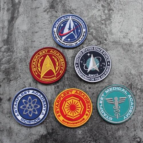 US SPACE FORCE Army Star Patch Embroidery Spartan Alien Tactical Stripes Clothes Velcro Patches For Clothes Backpack