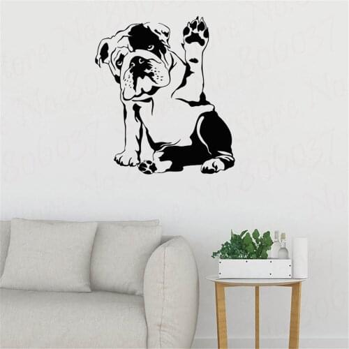 English Bulldog Dog Pet Veterinary Grooming Salon Vinyl Wall Stickers Mural Room Decal Home Decor living room Art Poster WL1897