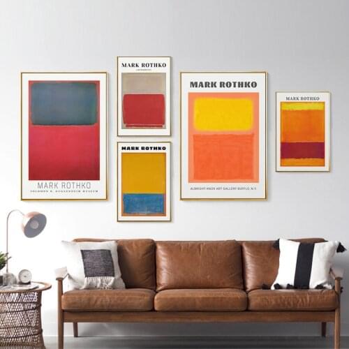 Vintage Abstract Red Yellow Colorful Master Oil Prints Canvas Painting Posters Wall Art Pictures for Living Room Home Decor