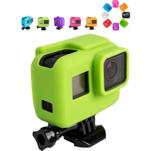 Protective Frame Case Standard Housing Soft Rubber Silicone Shell Protector For Go pro Hero 5 6 7 Black Accessories