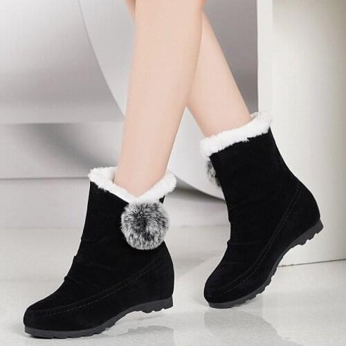 Snow Boots Womens 2020 Autumn Winter Fashion Short Boots Flat Anti-slip Thick Fur Warm Ankle Boots Female Casual Comfort Shoes
