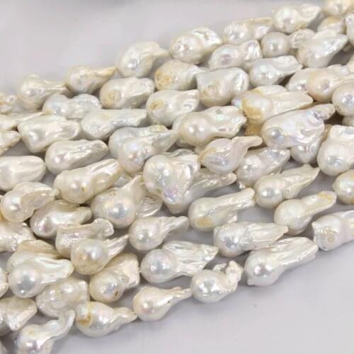 1 Strand Super Quality Genuine Freshwater Baroque Pearls 18-25MM Big Real Pearl Beads Strands DIY Necklace Pearls Gift LPS0003