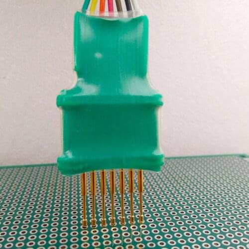 1pcs Single/Double Row Probe Test Needle Burn Download Programming 2.54 2.0 1.27 Burn Spring Needle Concave Cup Head/30cm Cable