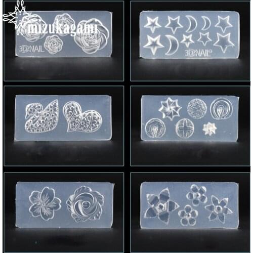 1pcs UV Resin Jewelry Liquid Silicone Mold Flowers Stars Moon Resin Charms Molds For DIY Intersperse Decorate Making Jewelry