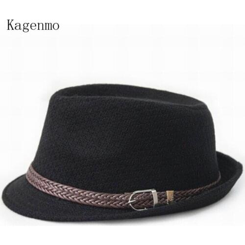 Kagenmo British male jazz hat female cap recreation thick warm autumn and winter fedora 5color 1pcs brand new arrive