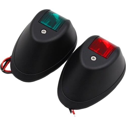 2Pcs Marine Boat Yacht Nylon Sidelight 12V / 24V Navigation Light Safety