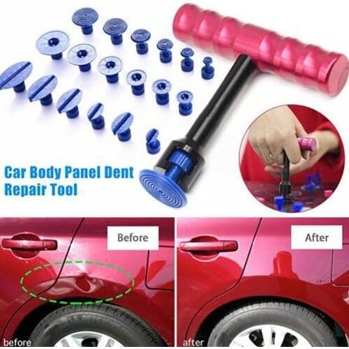 45% Hot Sales!!! T-Bar Puller with 18 Dent Glue Tabs Car Paintless Dent Repair Hail Removal Kit