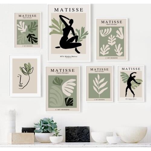 Abstract Matisse Leaf Boho Minimalist Nordic Posters And Prints Wall Art Canvas Painting Wall Pictures For Living Room Decor