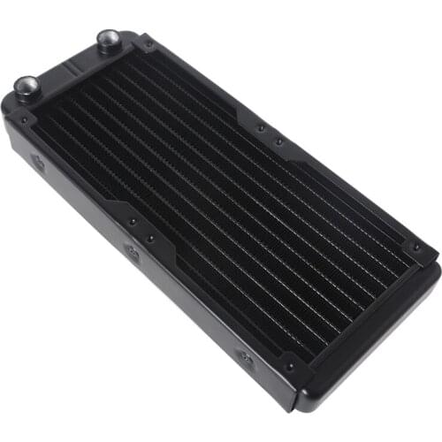 G1/4 Thread 240mm PC Water Heat Exchanger Computer Aluminum Heat Radiator Heat Sink for Computer Water Cooling System N0PB