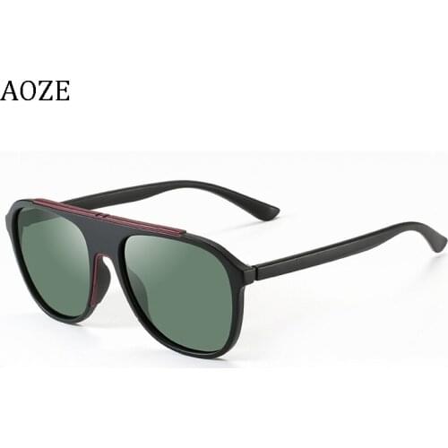 AOZE 2020 Polarized men and woman sunglasses mark classic vintage TR90 square polarized sunglasses outdoor driving sports UV400