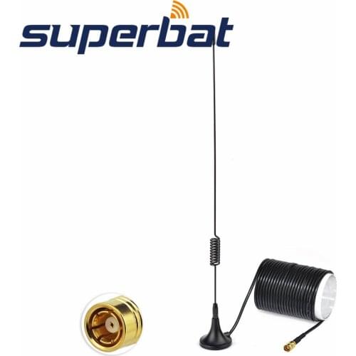 Superbat Car Auto DAB/DAB+ Radios Antenna Magnetic Mount SMB Plug Connector RG174 5M Aerial for Alpine JVC Kenwood