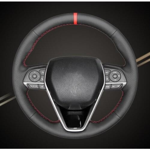 Car Braid On The Steering Wheel Cover for Toyota Camry 2018-2019 Avalon 2019 Corolla 2019-2020 RAV4 2019 Auto Braiding Covers