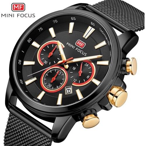 MINIFOCUS Watch Men Top Brand Luxury Chronograph Male Sport Quartz Watches Clock Waterproof Mens Wristwatches Relogio Masculino