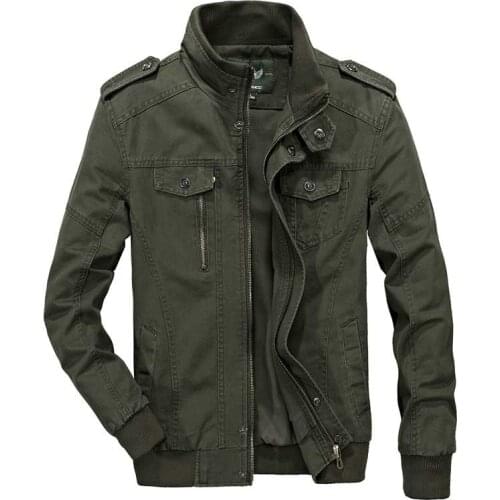 Spring Autumn American Military Jackets Men Casual Bomber Jacket Cotton Coat Office Business Leisure Jacket Plus Size M-6XL