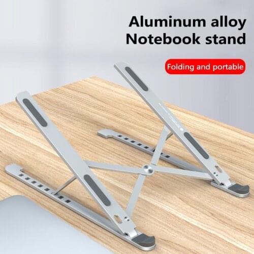 Aluminium Alloy Laptop Holder For MacBook Air Pro Notebook Portable Foldable Laptop Stand Bracket Laptop Holder For PC Notebook