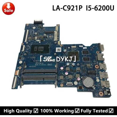 For HP TPN-C125 15-AC 15-AY 250 G4 Mainboard I5-6200U ASL50 LA-C921P DDR3L 823084-601 823084-501 823084-001 Laptop Motherboard