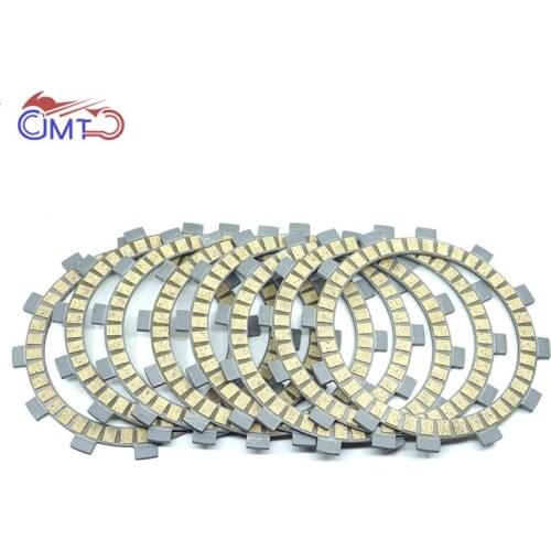 For Kawasaki KX125 1990-1992 Vintage Motocross KDX200 1989-1993 Dirt Bike Fiberous Clutch Friction Disc Plate Kit 8 PCs