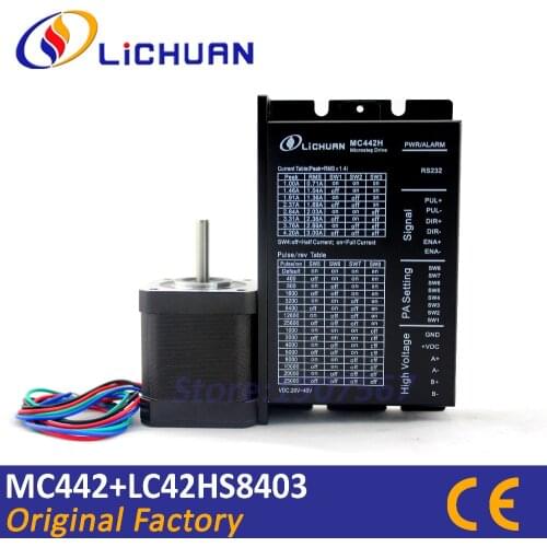 Lichuan stepper motor nema 17 cnc control stepping driver 4.2A MC442 12v 17HS8401 2phase 42mm 0.4N.m kit for 3d printer