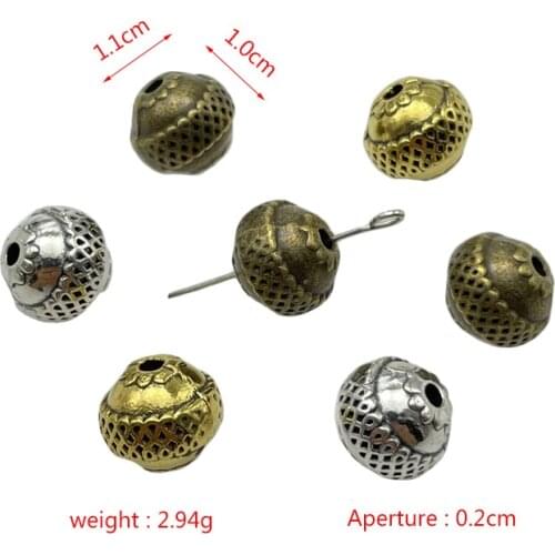 JunKang new 2021 metal bear paw circular spacer bead gasket DIY jewelry crafts connector making accessories