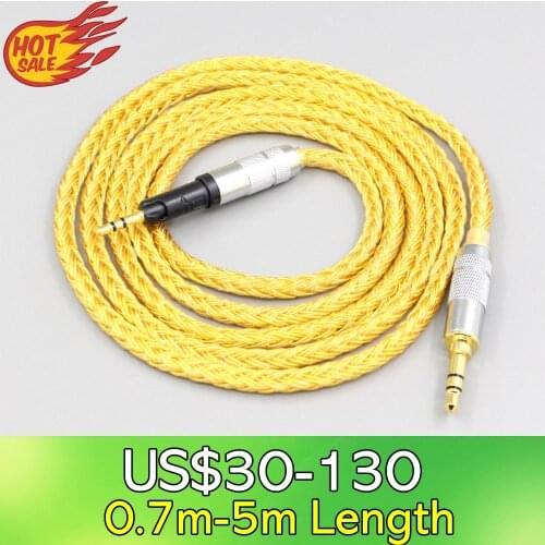 LN007346 16 Core OCC Gold Plated Headphone Cable For Audio Technica ATH-M50x ATH-M40x ATH-M70x ATH-M60x Earphone