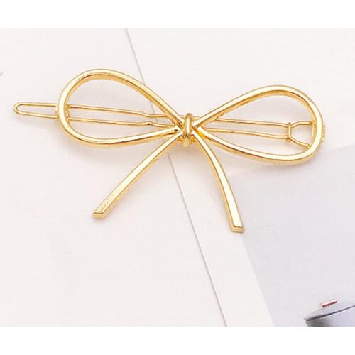 Fashion Women Hair Clips Bow Infinity Shape Barrette Hairpin Headband Styling Accessories Silver Gold DIY HairCare Styling Tools