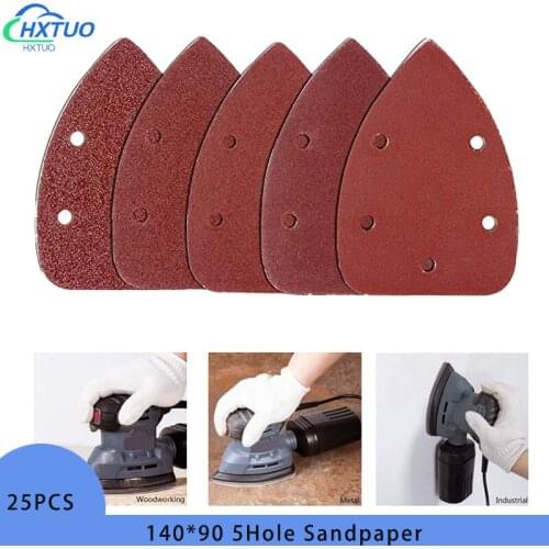 5 Hole 140*90 Sandpaper Sander Polishing Disk Self-adhesive Sand Grit Sheet Grit Hook Loop Abrasive Tool Sanding Disc Polish