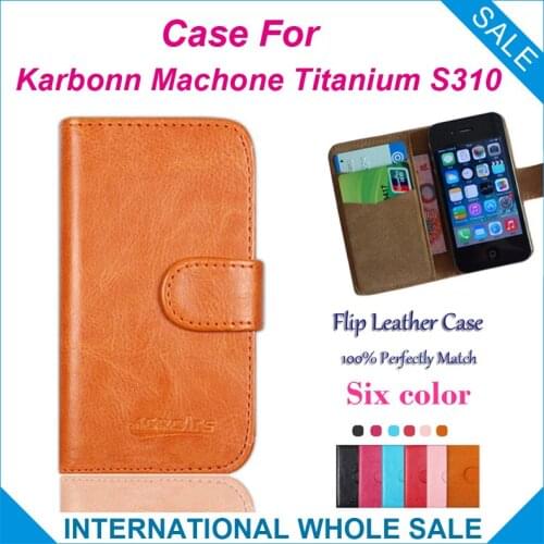 New 2016 items Factory Price Flip Leather Case Exclusive Cover For Karbonn Machone Titanium S310 Case+tracking number