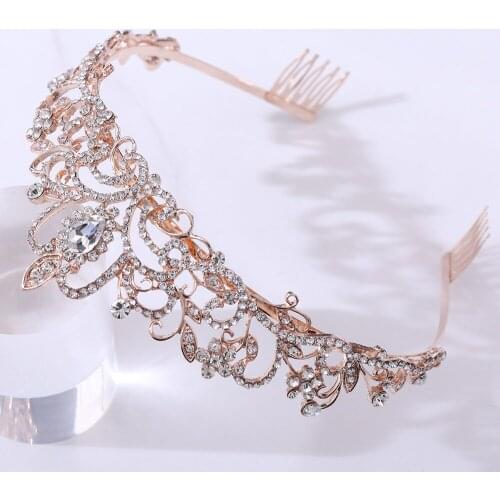 Newly Crown Jewelry Bridal Wedding Accessories Simple Alloy Diamond Bridal Dress Jewelry All-Match