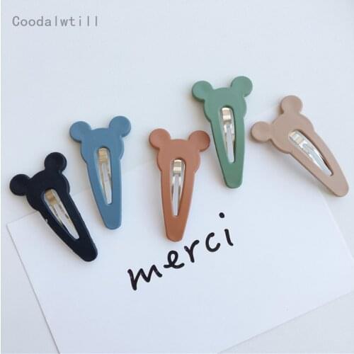 New Cute Cartoon Animal Type Metal Candy Baby BB Clips Girls Hairpins Hair Clip Kids Headwear Children Accessories 100pcs/lot