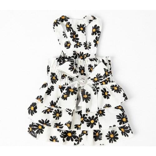 Cat Dog Clothes Summer Dog Dress Chihuahua Yorkshire Puppy Clothing Skirt Cute Flowers Pet Dress Poodle Pomeranian Costume