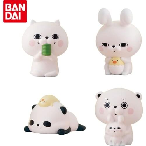 Bandai Genuine Gashapon Yosistamp Soft Rubber Series Doll Usamaru Cute Anime Action Figures Collect Model Gacha Toys for Kids