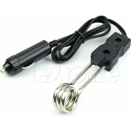 OOTDTY Mini Portable New 12V Car Immersion Heater Tea Coffee Water Auto Electric Heater W15