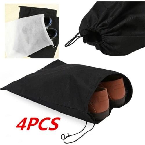 2PCS/4PCS Portable Shoes Bag Travel Storage Pouch Drawstring Dust Bags Non-woven Storage Bag