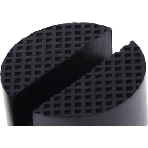 2 Pcs Black 50x37mm Car Auto Slotted Frame Rail Hydraulic Floor Jack Rubber Pad Wholesale