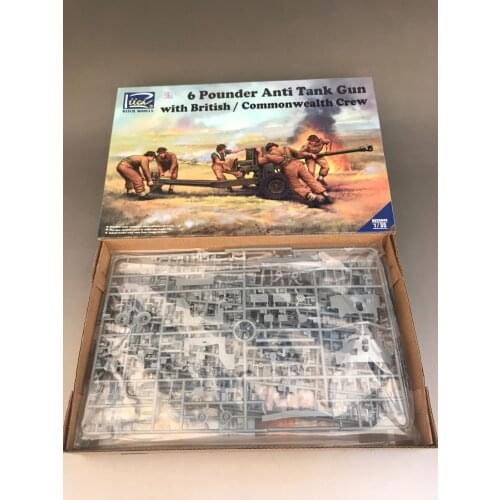 Riich Models RV35044 1/35 6 Pounder Anti Tank Gun w/British Commonwealth Crew