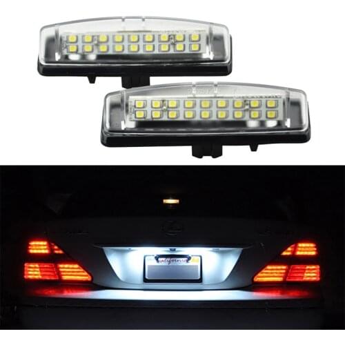LED License Plate Lights For LEXUS Is200 Is300 Ls430 Gs300 Gs430 Gs400 Es300 Es330 Rx330 Rx300 Auto Number Plate Signal Lamp