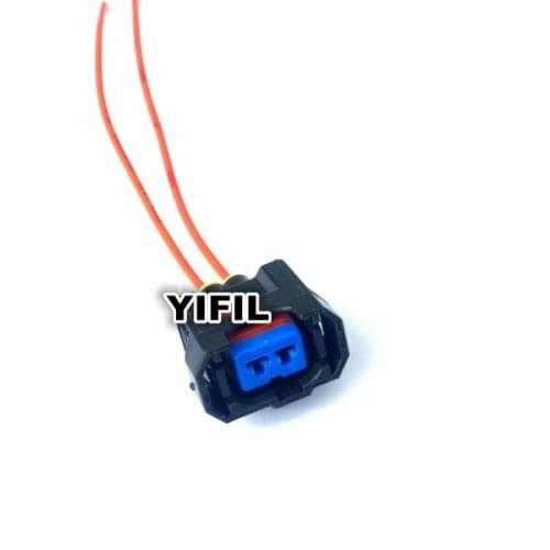 10pcs/lot 2 Pin/Way Female NH1 OBD2 Fuel Injector Electrical Connector Plug Socket With Wire Cable Pigtail For Honda 6189-0533