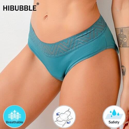 Fast Absorption Physiological Underpants 4 Layers Leakproof Women Menstrual Panties Period Breathable Sexy Lace Lingerie briefs