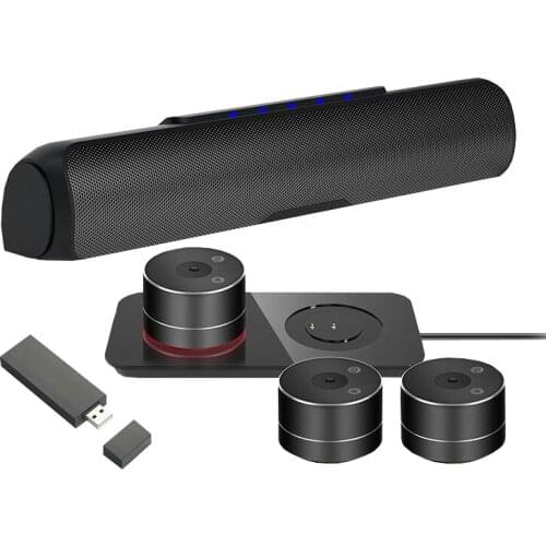 Conference USB Microphone for Computer Drag 1 and 3 omnidirectional microphones Omni-Directional Condenser PC Laptop Mic