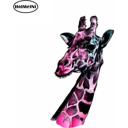 HotMeiNi 13cm x 7.2cm for Giraffe Car Stickers JDM Vinyl Air Conditioner RV VAN Fine Decal Car Accessories Graphics Cartoon