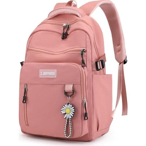 Waterproof Nylon School Bags for Teenage Girls School Laptop Backpacks Women Travel Shoulder Bag Student Bookbag Female Rucksack
